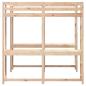 Preview: Hochbett mit Schreibtisch & Leiter 160x200 cm Massivholz Kiefer