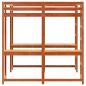 Preview: Hochbett mit Schreibtisch & Leiter Braun 140x200 cm Kiefernholz