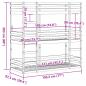 Preview: Dreifach-Etagenbett Wachsbraun 90x190 cm Massivholz Kiefer