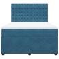 Preview: Boxspringbett mit Matratze Blau 140x190 cm Samt
