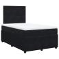 Preview: Boxspringbett mit Matratze Schwarz 120x190 cm Samt