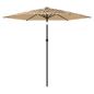 Preview: Sonnenschirm mit LED und Stahlmast Braun 223x223x213 cm