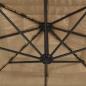 Preview: Sonnenschirm mit LED und Stahlmast Braun 223x223x213 cm