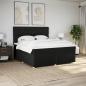 Preview: Boxspringbett mit Matratze Schwarz 180x200 cm Stoff