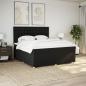 Preview: Boxspringbett mit Matratze Schwarz 180x200 cm Stoff