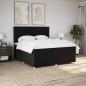 Preview: Boxspringbett mit Matratze Schwarz 200x200 cm Stoff