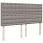 Preview: Boxspringbett mit Matratze Taupe 180x200 cm Stoff