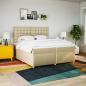 Preview: Boxspringbett mit Matratze Creme 200x200 cm Stoff