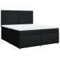 Preview: Boxspringbett mit Matratze Schwarz 200x200 cm Stoff