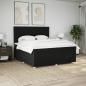Preview: Boxspringbett mit Matratze Schwarz 200x200 cm Stoff
