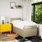 Preview: Boxspringbett mit Matratze Creme 90x190 cm Stoff