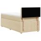 Preview: Boxspringbett mit Matratze Creme 90x190 cm Stoff