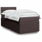 Preview: ARDEBO.de - Boxspringbett mit Matratze Dunkelbraun 90x190 cm Stoff