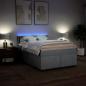 Preview: Boxspringbett mit Matratze Hellgrau 160x200 cm Stoff