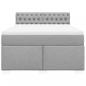 Preview: Boxspringbett mit Matratze Hellgrau 160x200 cm Stoff
