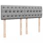Preview: Boxspringbett mit Matratze Hellgrau 160x200 cm Stoff