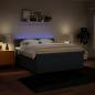 Preview: Boxspringbett mit Matratze Blau 180x200 cm Stoff
