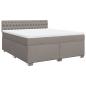 Preview: Boxspringbett mit Matratze Taupe 180x200 cm Stoff