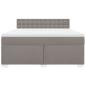 Preview: Boxspringbett mit Matratze Taupe 180x200 cm Stoff