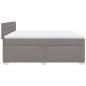 Preview: Boxspringbett mit Matratze Taupe 180x200 cm Stoff