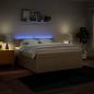 Preview: Boxspringbett mit Matratze Creme 180x200 cm Stoff