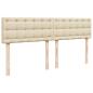 Preview: Boxspringbett mit Matratze Creme 180x200 cm Stoff