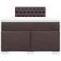 Preview: Boxspringbett mit Matratze Dunkelbraun 120x190 cm Stoff