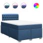 Preview: Boxspringbett mit Matratze Blau 120x190 cm Stoff
