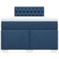 Preview: Boxspringbett mit Matratze Blau 120x190 cm Stoff