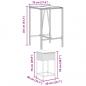 Preview: 5-tlg. Gartenbar-Set mit Kissen Grau Poly Rattan