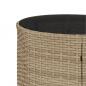 Preview: 3-tlg. Garten-Sofagarnitur Halbrund Beige Poly-Rattan