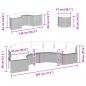 Preview: 3-tlg. Garten-Sofagarnitur Halbrund Beige Poly-Rattan