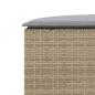 Preview: 3-tlg. Garten-Sofagarnitur Halbrund Beige Poly-Rattan
