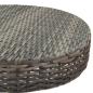 Preview: ARDEBO.de - 3-tlg. Gartenbar-Set mit Kissen Grau Poly Rattan