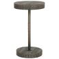 Preview: 3-tlg. Gartenbar-Set mit Kissen Grau Poly Rattan