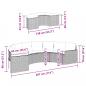 Preview: 2-tlg. Garten-Sofagarnitur Halbrund Grau Poly Rattan