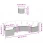 Preview: Gartensofa mit Tisch und Kissen Halbrund Beige Poly-Rattan