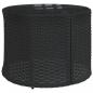 Preview: Gartensofa mit Tisch und Kissen Rund Schwarz Poly-Rattan