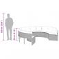 Preview: Gartensofa mit Kissen Rund Beige Poly-Rattan