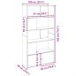 Preview: Bücherregal Weiß 100x36x189 cm Holzwerkstoff