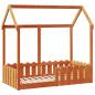 Preview: Kinderbett Hausbett Wachsbraun 70x140 cm Kiefer