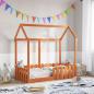 Preview: Kinderbett Hausbett Wachsbraun 70x140 cm Kiefer