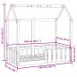 Preview: Kinderbett Hausbett Wachsbraun 70x140 cm Kiefer