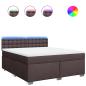 Preview: Boxspringbett mit Matratze Dunkelbraun 180x200 cm Stoff