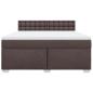 Preview: Boxspringbett mit Matratze Dunkelbraun 180x200 cm Stoff