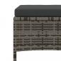 Preview: Gartensofa 2-Sitzer mit Tisch und Hockern Grau Poly Rattan