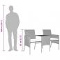 Preview: Gartensofa 2-Sitzer mit Tisch und Hockern Braun Poly Rattan