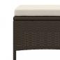 Preview: Gartensofa 2-Sitzer mit Tisch und Hockern Braun Poly Rattan