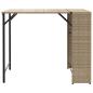 Preview: 5-tlg. Garten-Essgruppe Klappbar Beige Poly Rattan