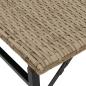 Preview: 5-tlg. Garten-Essgruppe Klappbar Beige Poly Rattan